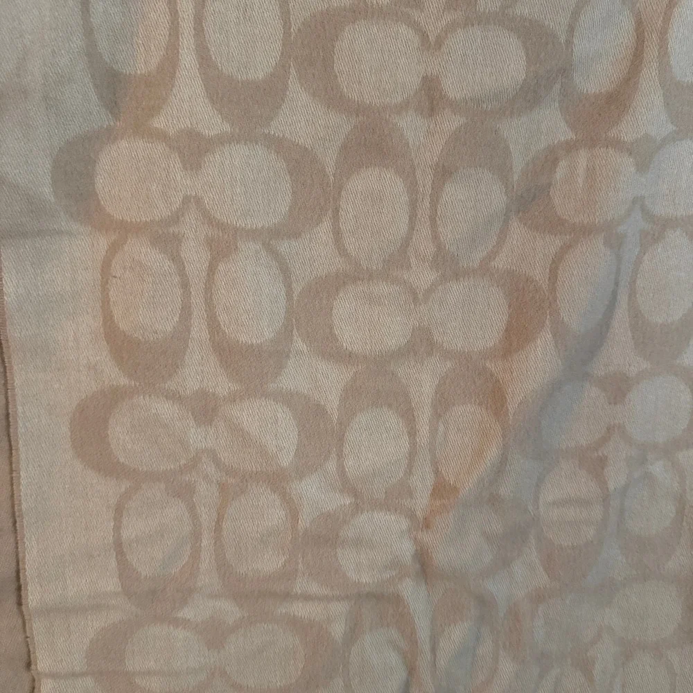 NWT Coach Signature Oversized Scarf Camel Beige Wool Cashmere Made in Italy